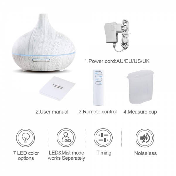 500ML Remote Control Air Humidifier Aromatherapy Oil Diffuser
